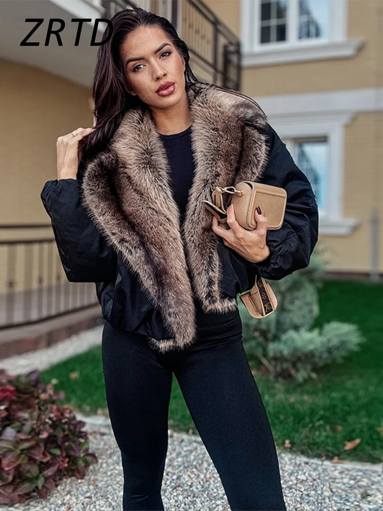 Street Faux Fur Patchwork Cropped Coats Women Loose Lapel Full Sleeve Pockets Warm Jackets 2026 Winter Lady Fashion Outwear 4 Street Faux Fur Patchwork Cropped Coats Women Loose Lapel Full Sleeve Pockets Warm Jackets 2026 Winter Lady Fashion Outwear 4
