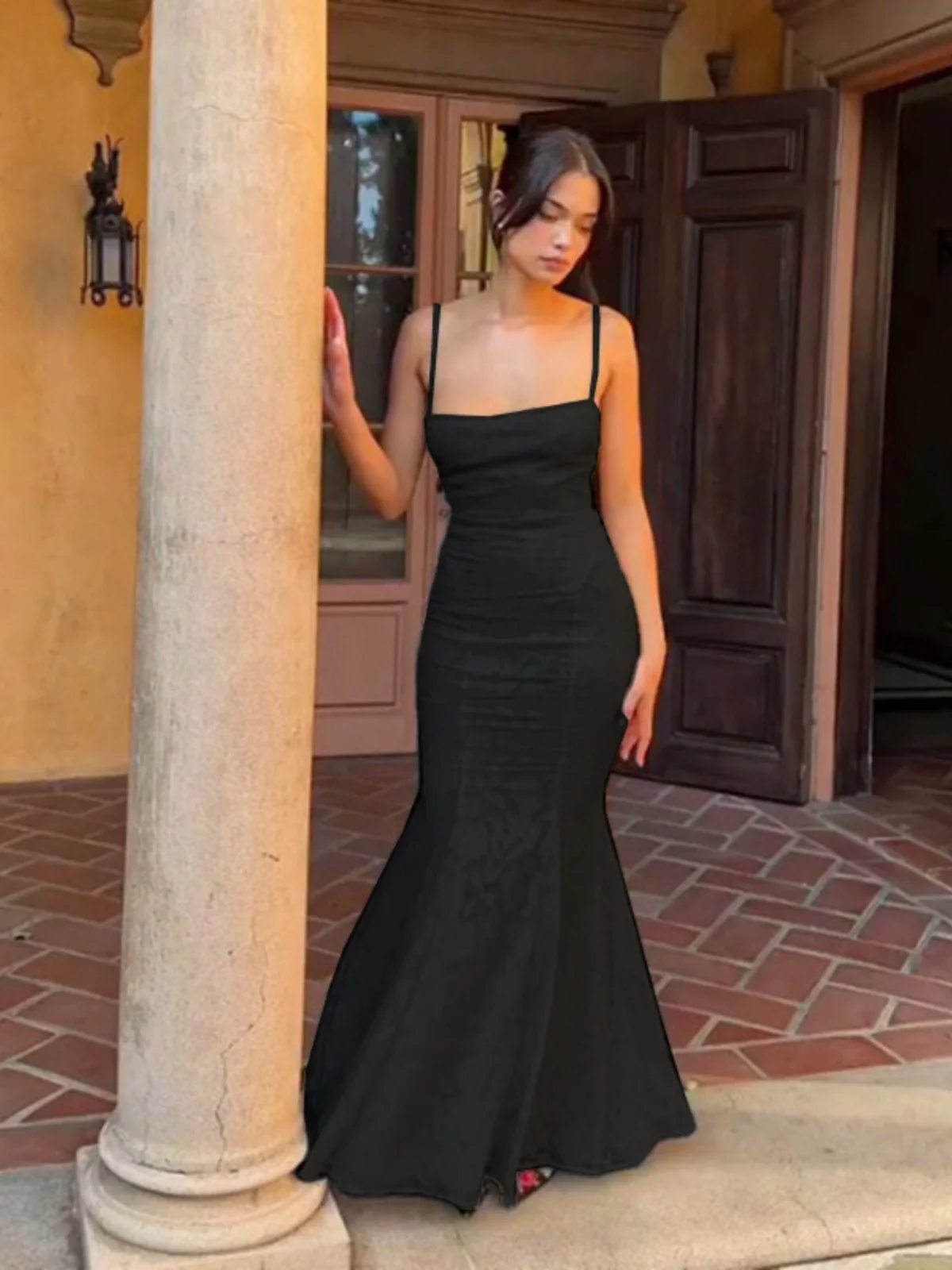 

Sexy Camisole Backless Satin Dress Sexy Strap Backless Satin Dress Women