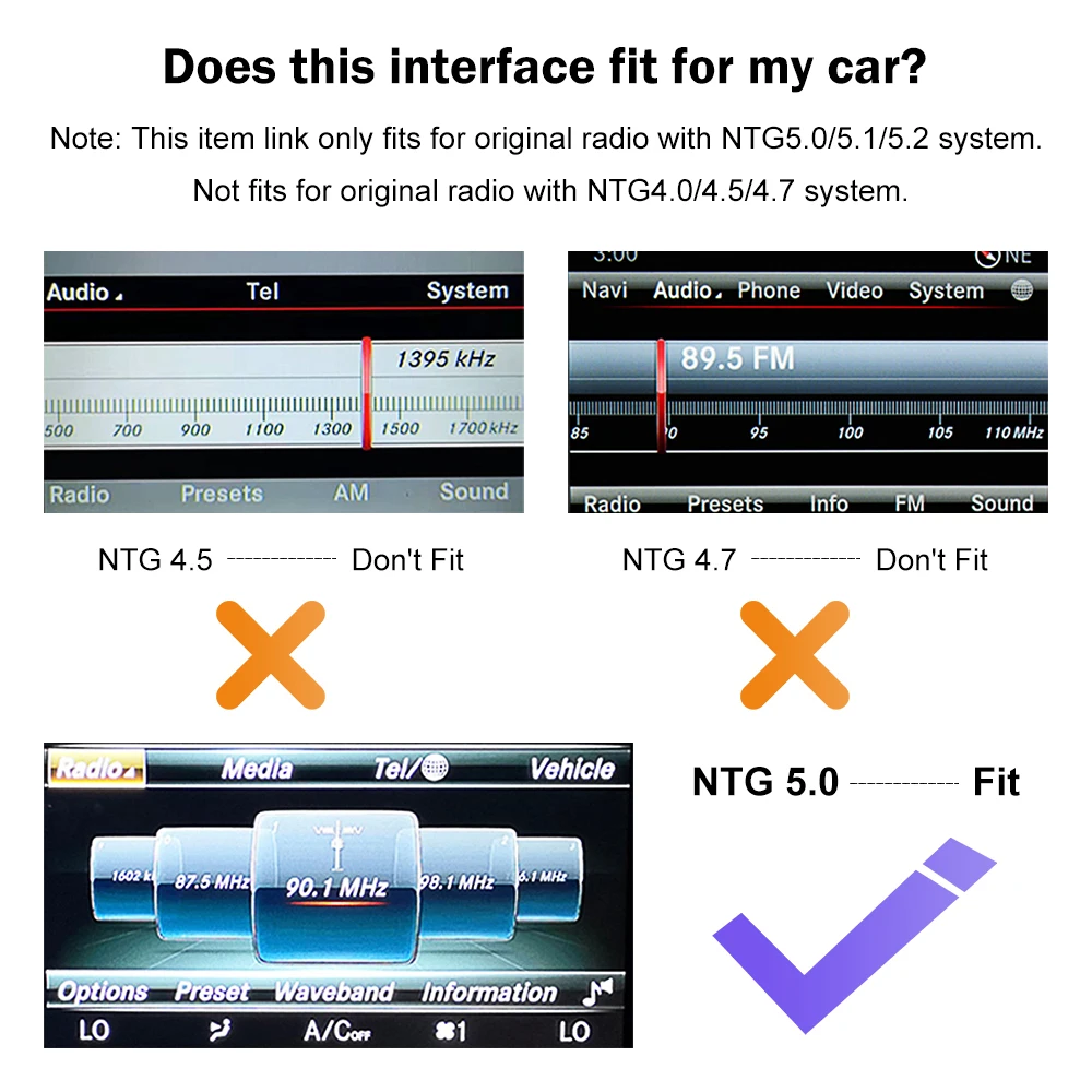 Wireless CarPlay for Mercedes Benz GLE GLS 2016-2018 NTG5.0 Support Factory Screen Update Mirrorlink,Siri,Original Control