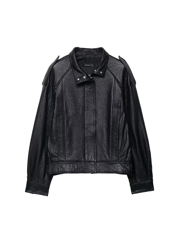 

Новая женская модная и универсальная однотонная куртка-бомбер с длинными рукавами в европейском стиле.