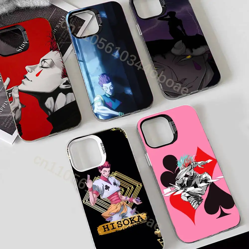 

Anime H-Hisoka M-Morow Phone Case For iPhone 17,16,15,14,13,12,11,Pro,Max,Plus Soft Black Cover