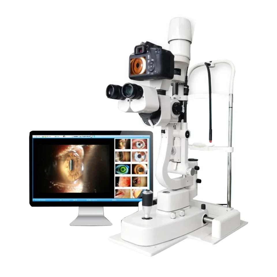 High quality digital Slit lamp Eye Exam ophthalmic Ophthalmology 5 step led bulb microscopefor sale LS-5