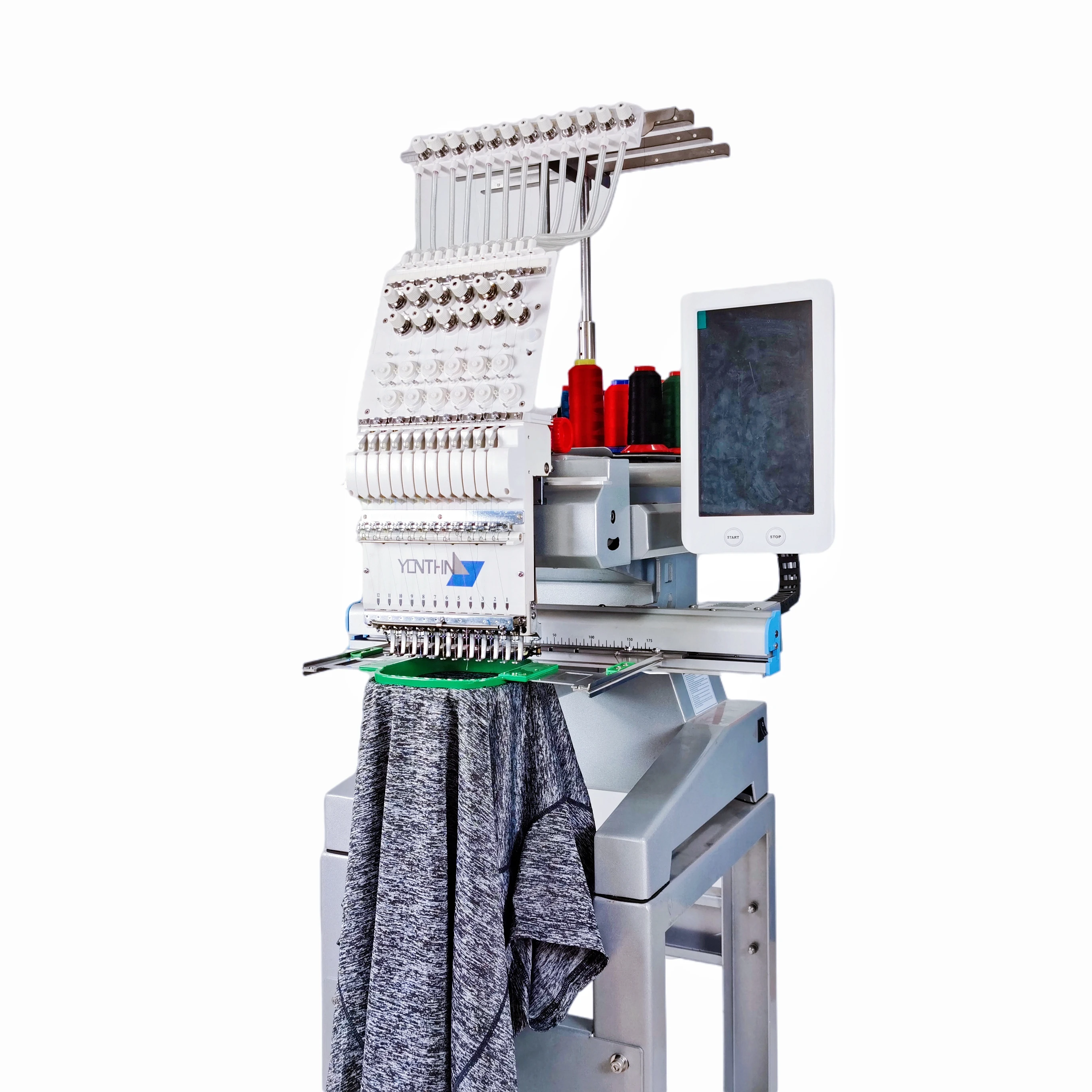 Yonthin Automatic Computer Commercial Computerized Single Head Ca P Flat 3D Embroidery Machine for Home  Small Business