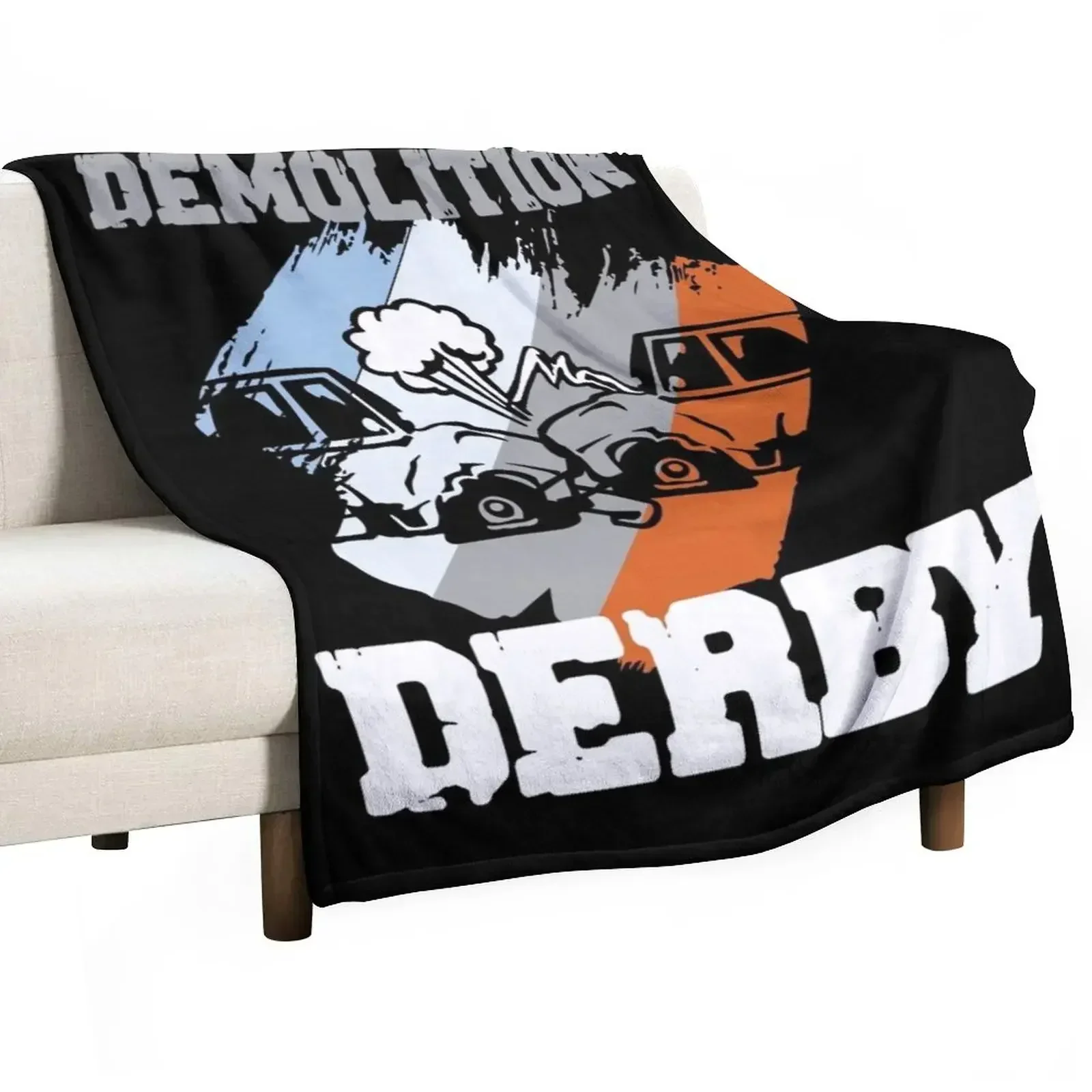 Demolition Derby Racing Motorsport Mechanic Throw Blanket Custom Bed linens Hairys Loose Thins Blankets
