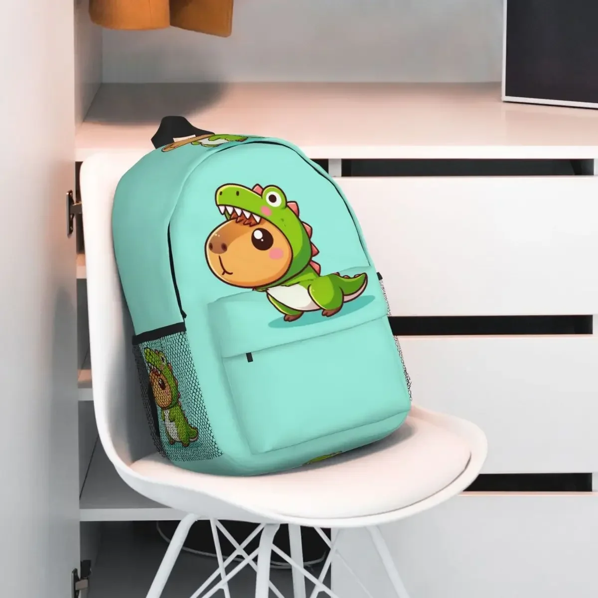 

Милый рюкзак Capybara Loves Bubble Tea, Лидер продаж, рюкзак для мальчиков и девочек, сумка для книг, сумки на плечо для мужчин, женщин, детей, школьная сумка