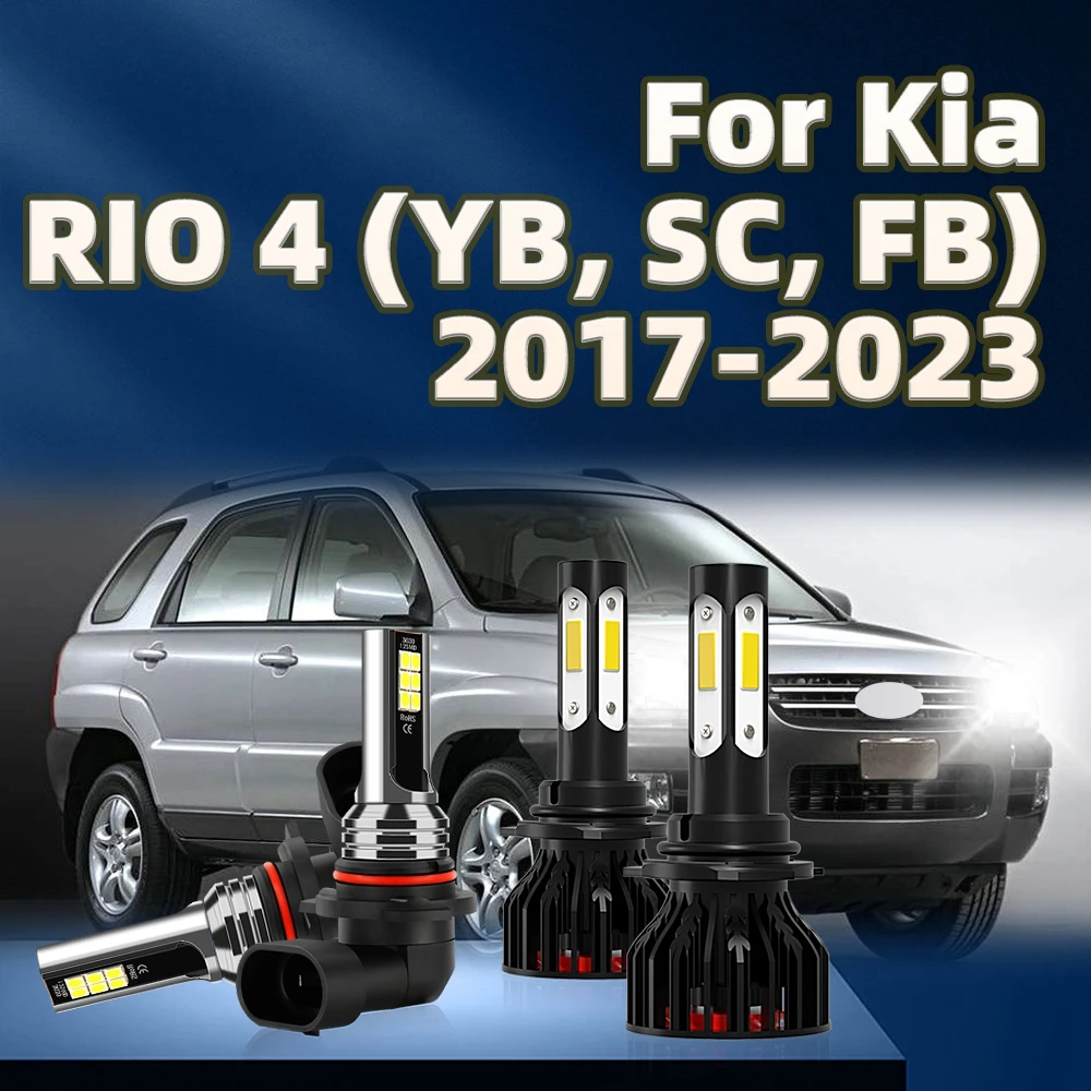 

4Pcs 130W Led Lamp Car HB3 HB4 Headlight Fog Bulb For Kia RIO 4 YB SC FB 2017 2018 2019 2020 2021 2022 2023