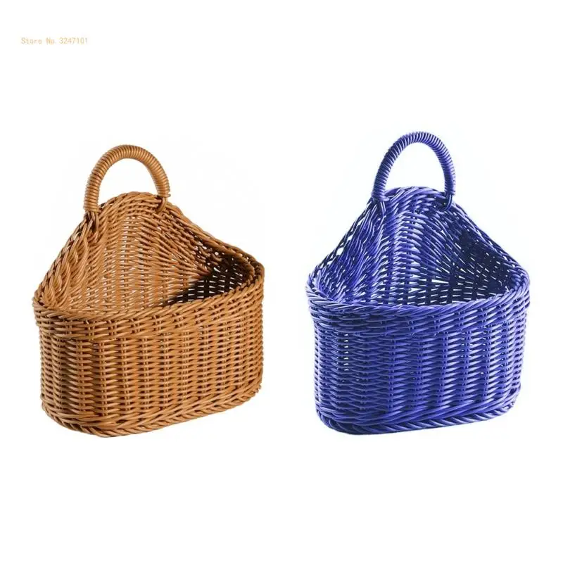 Easy to Use Sturdy Woven Hanging Basket for Efficient Home Storage Solution Dropship