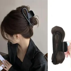 Female synthetic Wig Meatball Head Simulation hair Flower Clasping Clip Invisible Shuttlecock Hair Extension Gentle Versatile