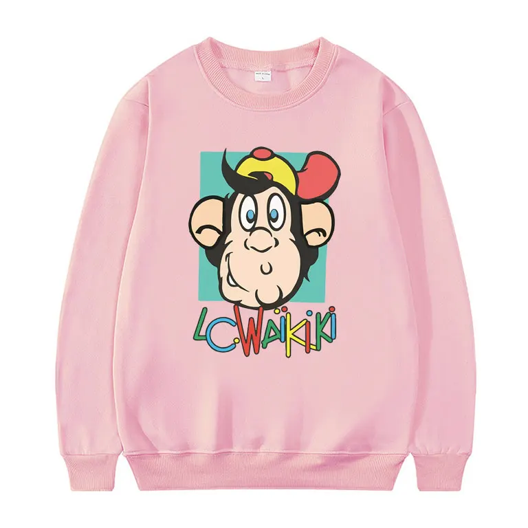 Monkey Funny Sweatshirt Lc Waikiki Monkey Merchandise Sweatshirts Brand Clothes Men Women Black Streetwear Mens Anime Pullover