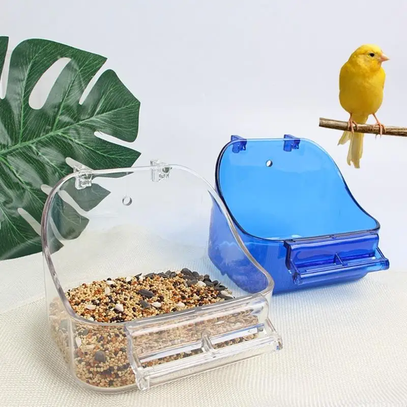 

A3PA Small Birds Bath Box Hanging Bathing Tub Bird Tray Cage Accessories