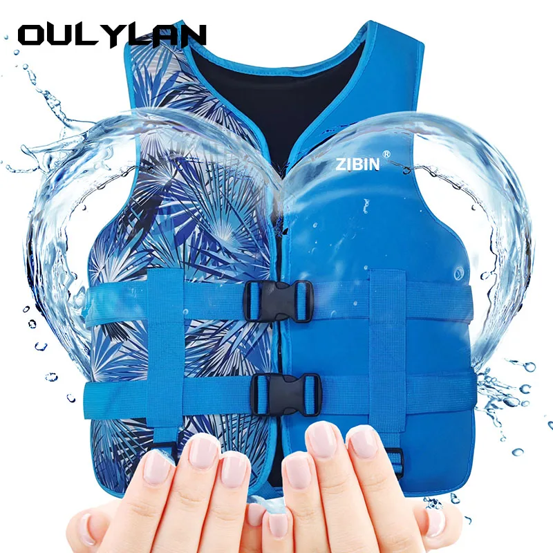 Oulylan Rafting Neoprene Life Jacket Swimming Fishing Women Life Vest Snorkeling for Adult Kids Kayaking Boating Survival Suit