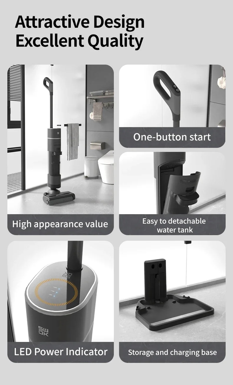 SWDK H151 Carpet Cleaning Machine Multifunctional Vacuum Cleaner Cordless Floor Cleaner