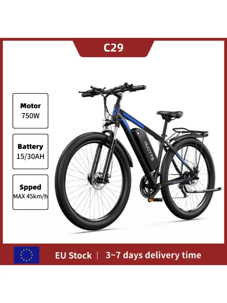 AliExpress GISAEV DUOTTS C29 Electric Bicycle 29 inch Tires 750W E-bike 48V 15/30AH E-Mountain Bike 21 Speed 29-in Tire Ebike Adult Electric Bike