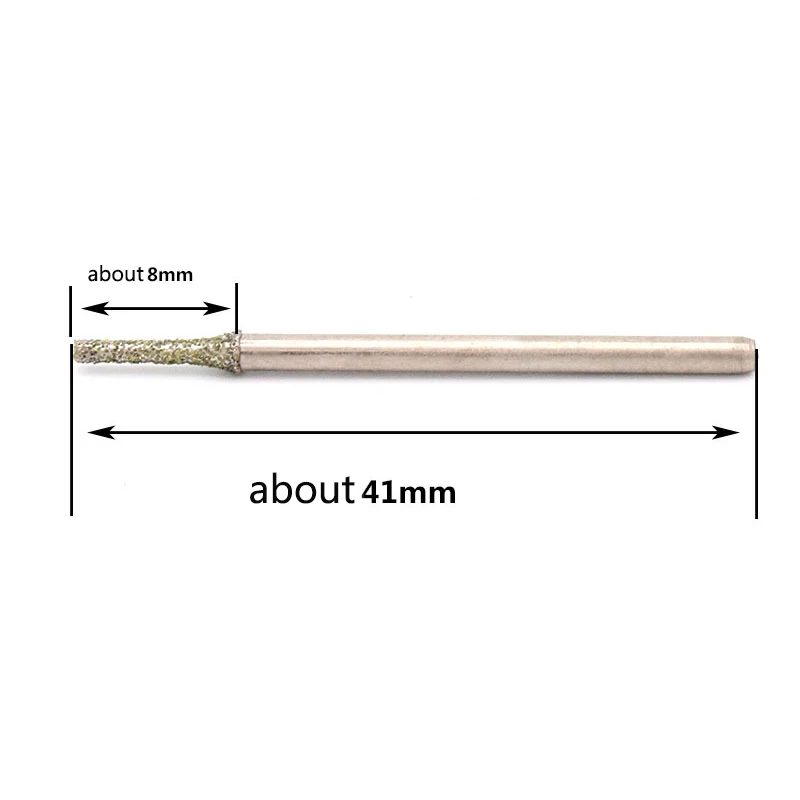 2.35mm Shank 0.4/0.5/0.6/0.7/0.8/0.9/1.0/1.2/1.3/1.4/1.5/1.6/1.8/2~3mm Diamond Coated Tipped Drill Bit for Tile Jewellery Glass