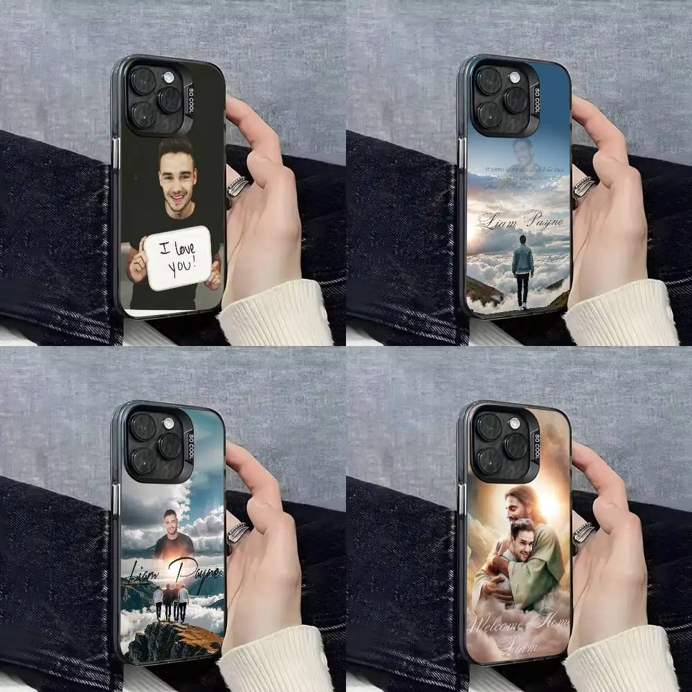 

L-Liam Singer Payne Phone Case For iPhone 16,15,14,13,12,11,Mini,Pro,E,SE4,XS,MAX Black Candy Matte Shell