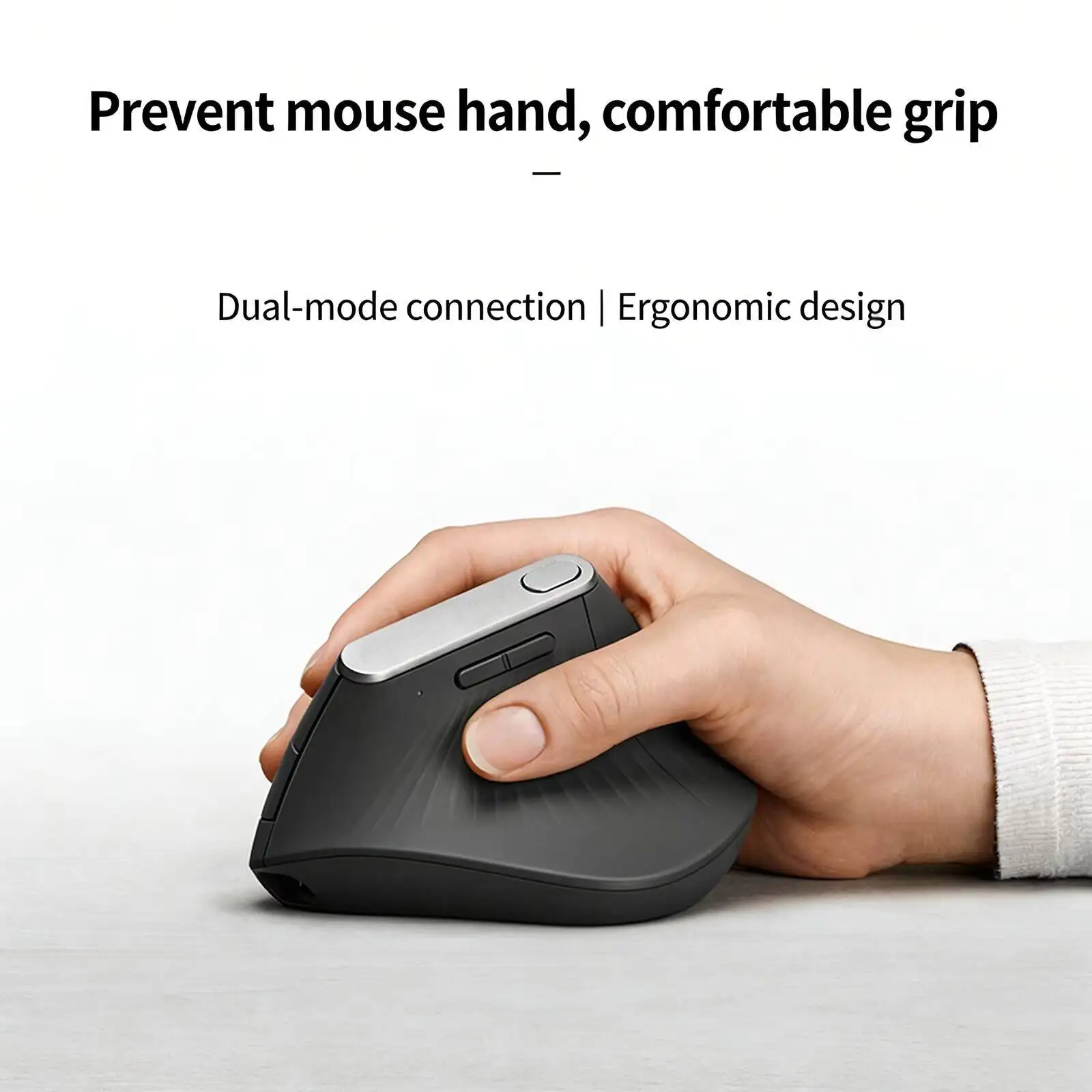 Wireless Vertical Ergonomic Mouse 2.4G Bluetooth Dual Mode Rechargeable Silent Office Gaming Mice Anti-Fatigue For PC Laptop