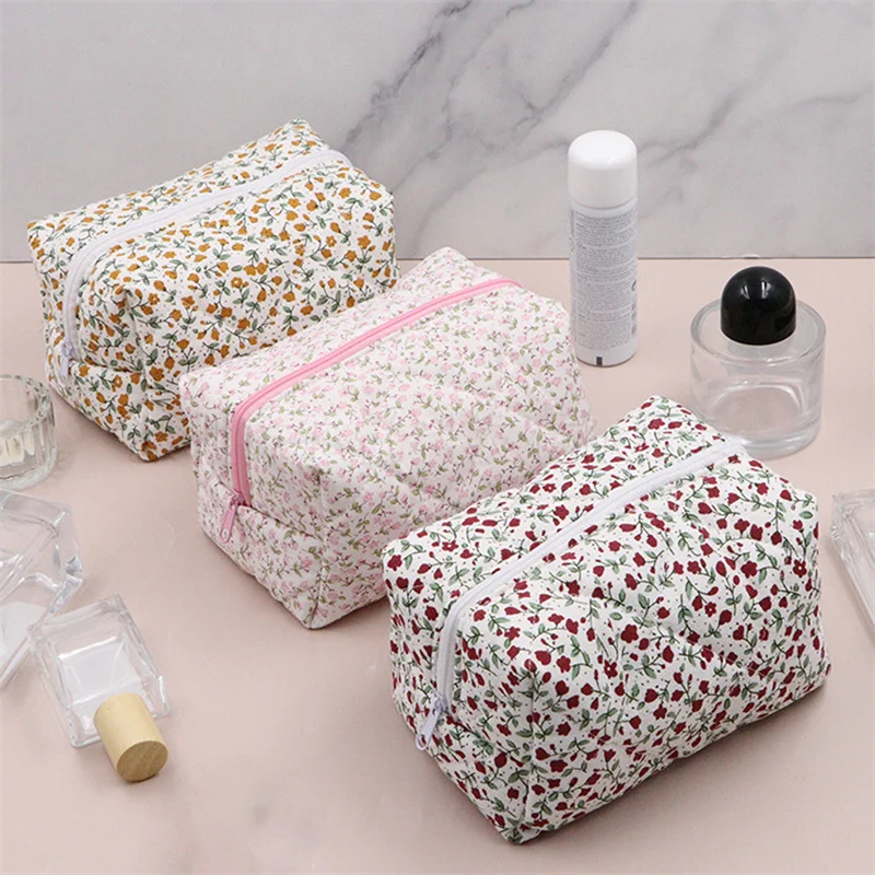 Cosmetic Bag Plush Women\'s Makeup Bag Multifunction Cosmetic Storage Bag Zipper Large Travel Make Up Toiletry Bag Washing Pouch