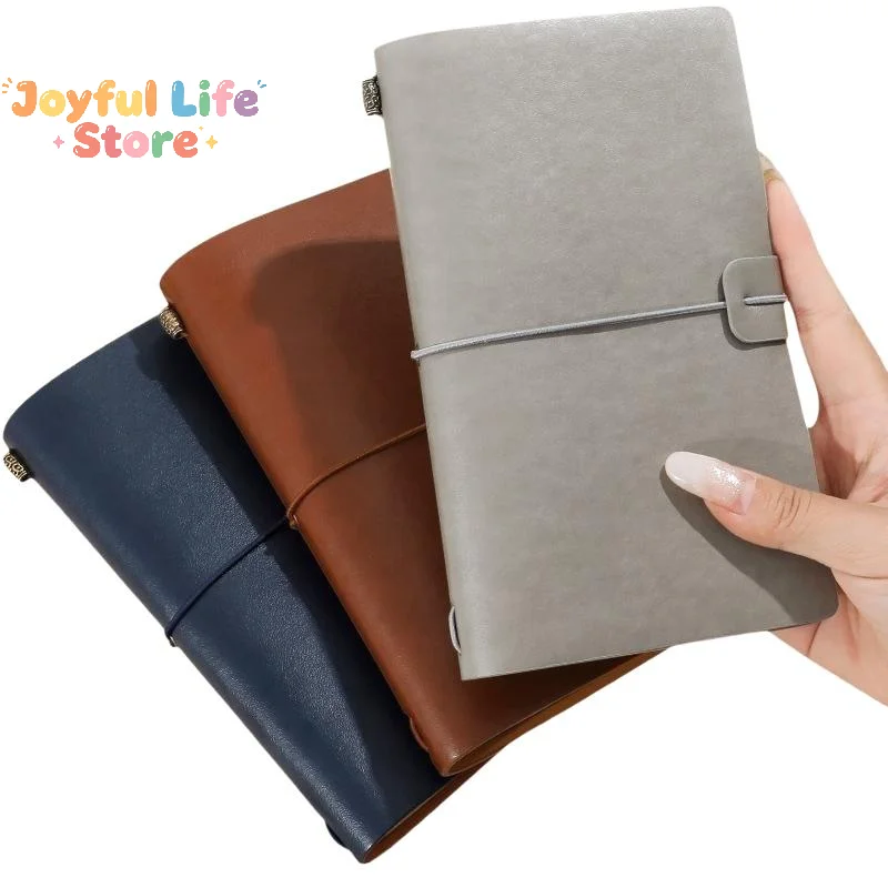 Leather Work Notebook - Cuaderno recargable de cuero PU vintage,
