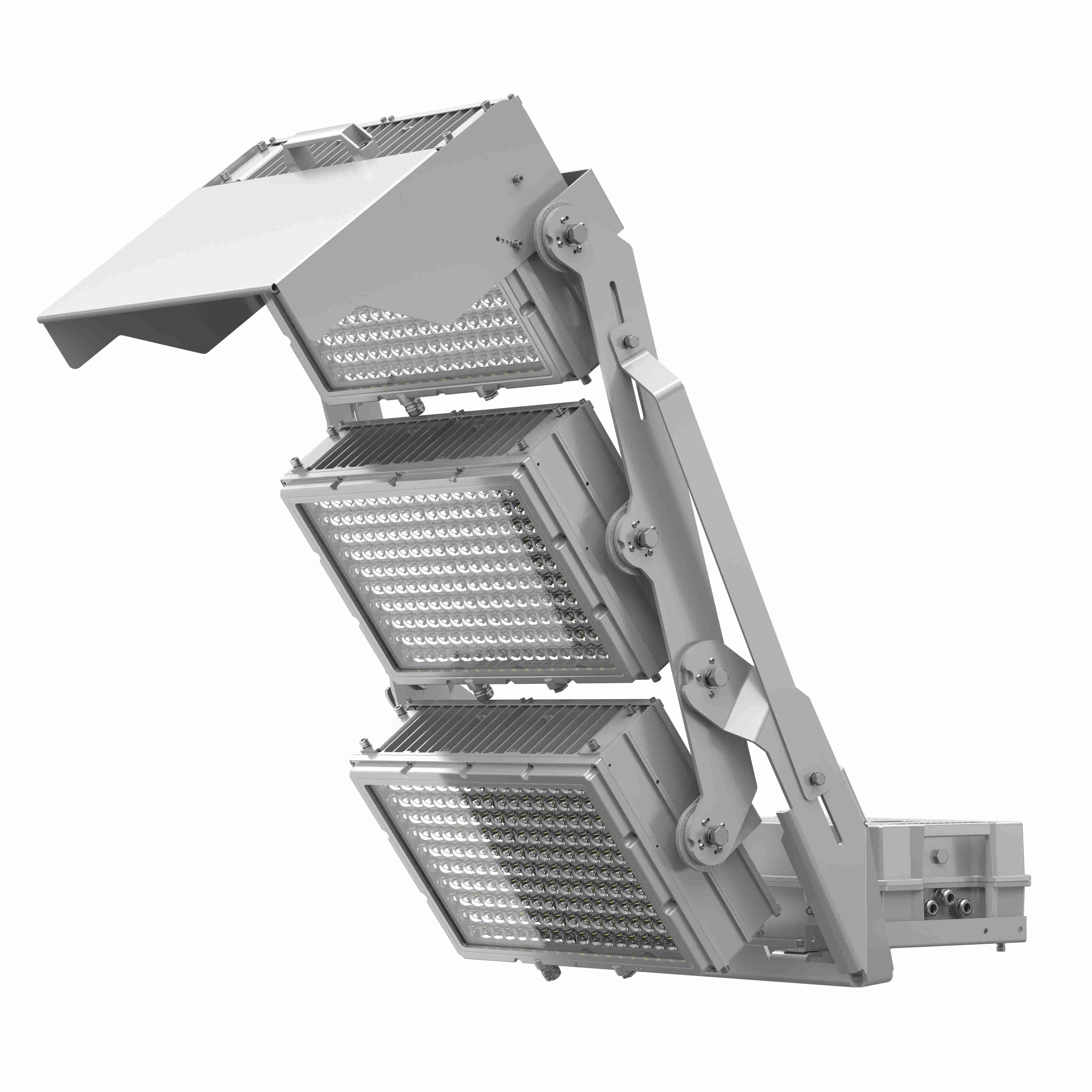 

LED Stadium Light 1800w 1500w High Brightness Outdoor Flood light IP66 IK08 170lm/w Low Glare lighting for Harbor Airport