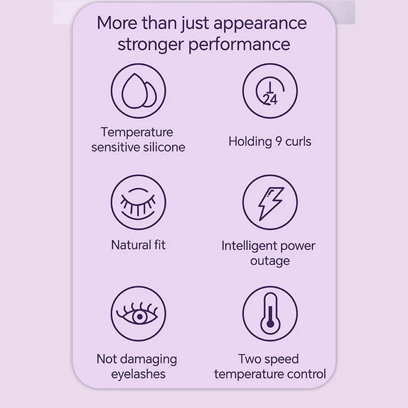 Modello di ricarica USB bigodino elettrico per ciglia riscaldamento rapido permanente per ciglia portatile Clip termica per ciglia arricciante duratura