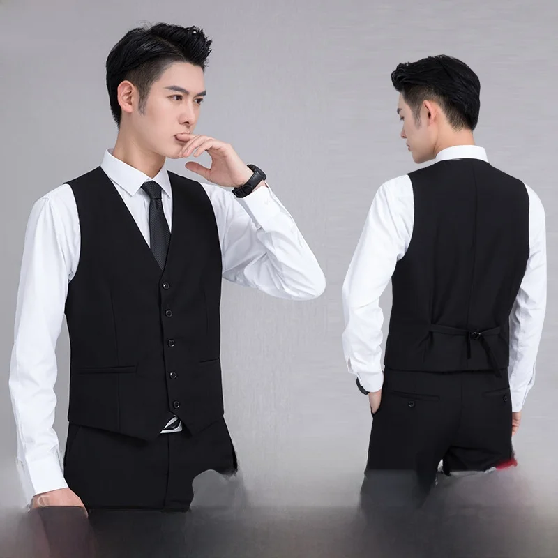 

Slim Fit Korean Sle Men's Vest 2025 New Arrival omsmen Suit Casual Faionable Breathable Material Long Sve Button up