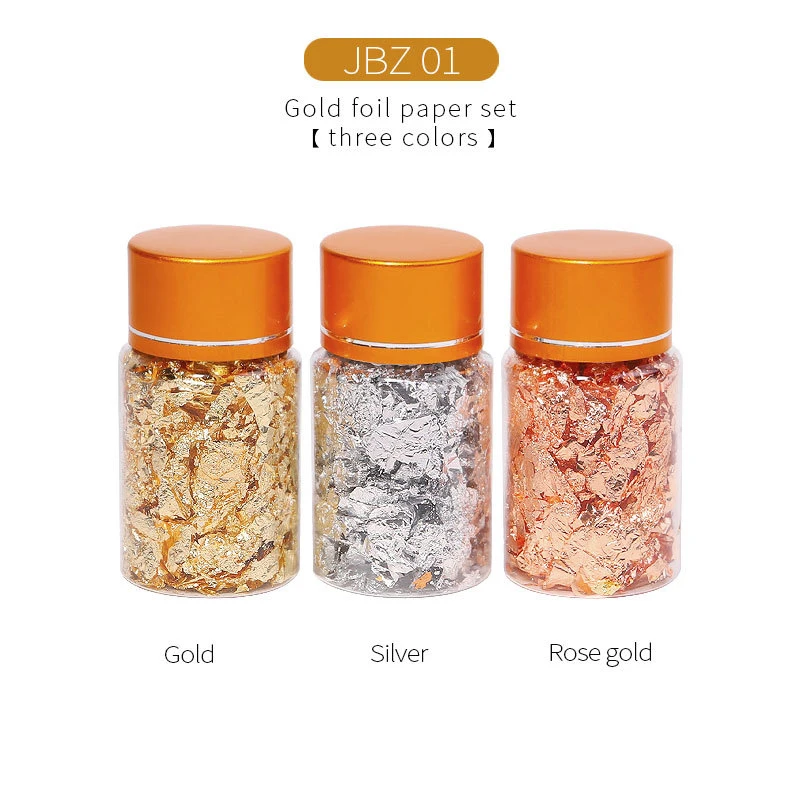 Fiocchi Glitter per decorazioni per Manicure fai da te, fiocchi Glitter viola argento oro, fogli artistici per unghie irregolari in alluminio,