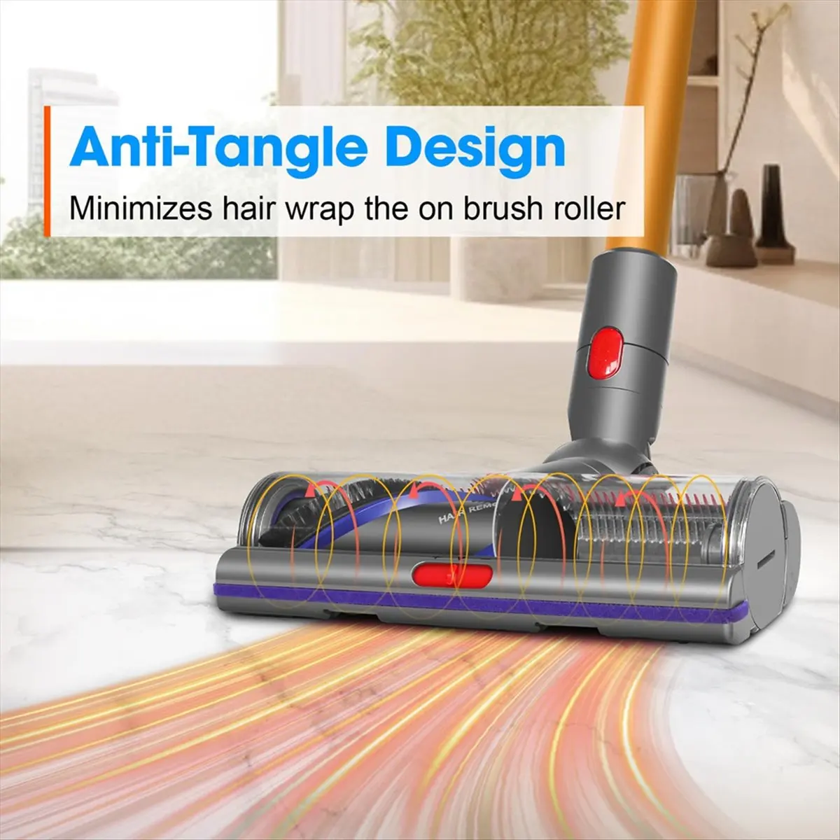 

Насадка для пола с крутящим моментом AA97, совместимая с пылесосами V11V15V10V8V7, противощетка, регулируемая мощность всасывания