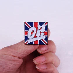 Skinhead british punk OI! flag enamel pin metal badge brooches Steam Punk Accessories