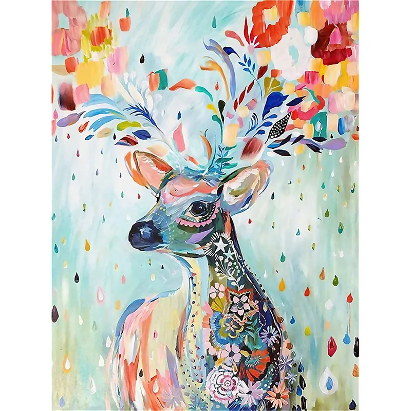 1000pcs Puzzle for Adult Colorful Elk High Difficulty Decompression Games Great Gift Idea for Mother's Day, Birthday, Valentine