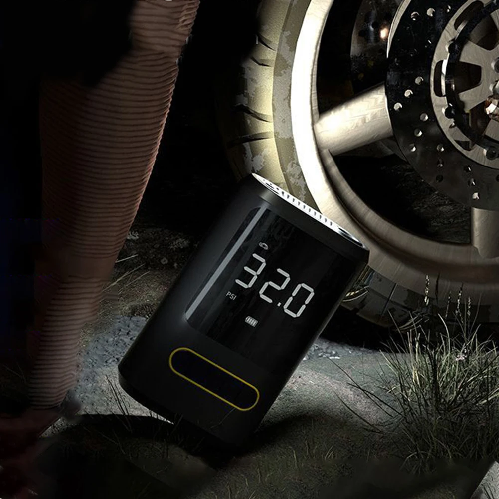 

Беспроводной автомобильный воздушный насос с подсветкой, 2000 мАч, 2 аккумулятора, индикатор заряда, компрессор для автомобиля и велосипеда, 1-2 шт.