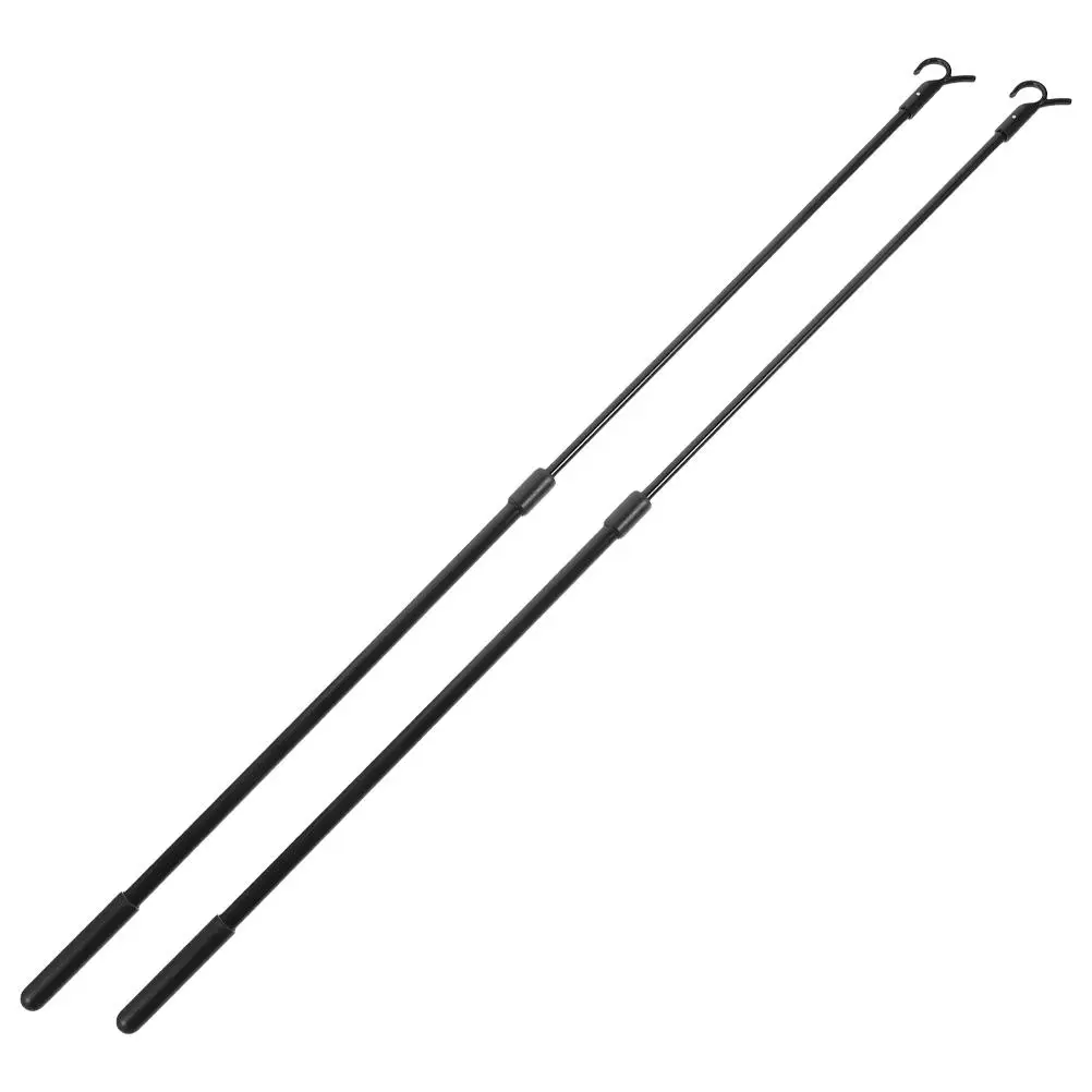 

2 Pcs Telescopic Curtain Rods Aluminum Alloy Blinds Wand Adjustable Length Easy Use Construction