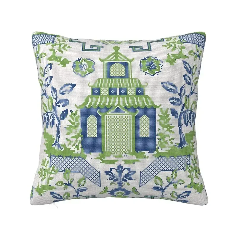 Blue White Delft Printed Cushion Covers Zipper Modern Sofa Living RoomPillowcase Square Bedroom Chair Pillow Covers Home Decor