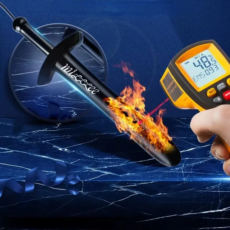 USB قضيب تسخين درجة التدفئة السريعة لدمى الجنس سيليكون المهبل كس الجنس لعب ملحق الذكور الاستمناء المعونة أدفأ عصا #2