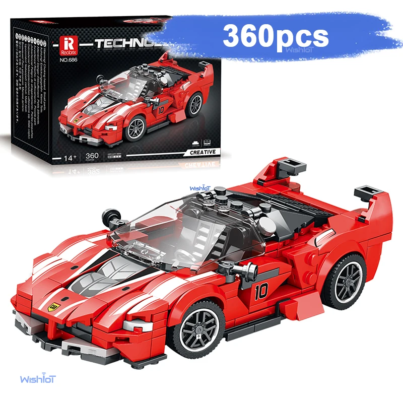 

686 Car 1:24 Scale Mini Model Car 360pcs Building Blocks MOC City Creative Exper Bricks Technical Education Toys For Boy Gift