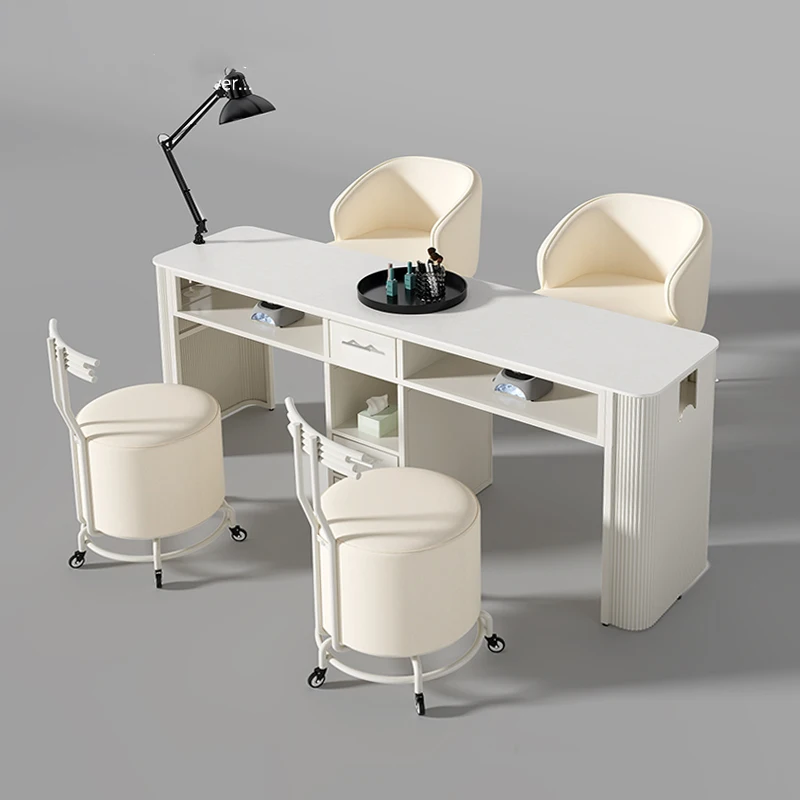 Equipment Beauty Nail Table Design Professional Manicurist Tables Display Drawers Mesa De Manicure Salon Home Furnishings