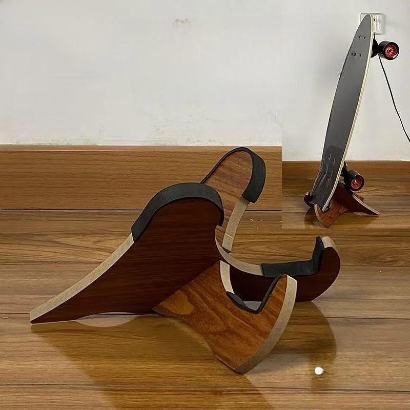 Land Surfboard Display Rack Double Curl Skateboard Storage Shelf Longboard Horizontal Placement No Drilling Required