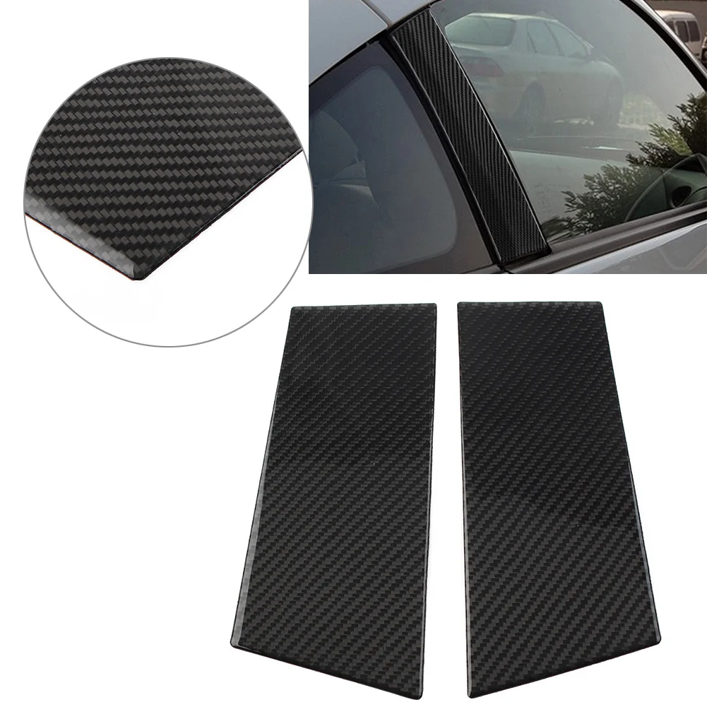 

2 Pcs Carbon Fiber Car Exterior Door Window B Pillar Post Cover Trim For Nissan 350Z Z33 2003 2004 2005 2006 2007 2008 2009