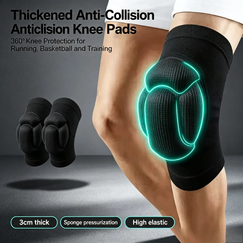 Protective Knee Pads Thicken Sponge Brace Knee Guards Volleyball Extreme Sport For Dancing Anti collision Elastic Knee Protector