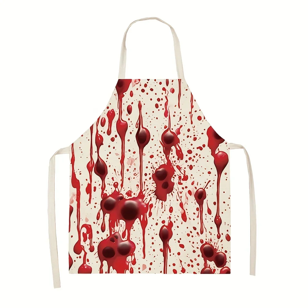 Halloween Themed Bloody Butcher Cosplay Apron Women\'s Home Cleaning Home Cooking Cooking Baking Apron Adult Children\'s Bib