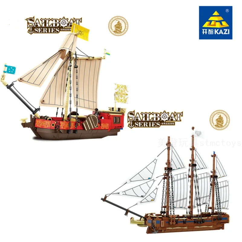 Kaizhi Sailing Yacht Series Chinese Building Blocks Boys Toys Children Assembly Decoration Brick Toys Children's Christmas Gifts