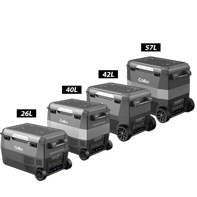 

Colku 26L 36L 42L 57L Camping Freezer Car Refrigerator Cooler 12V Portable Fridge With Removable Battery