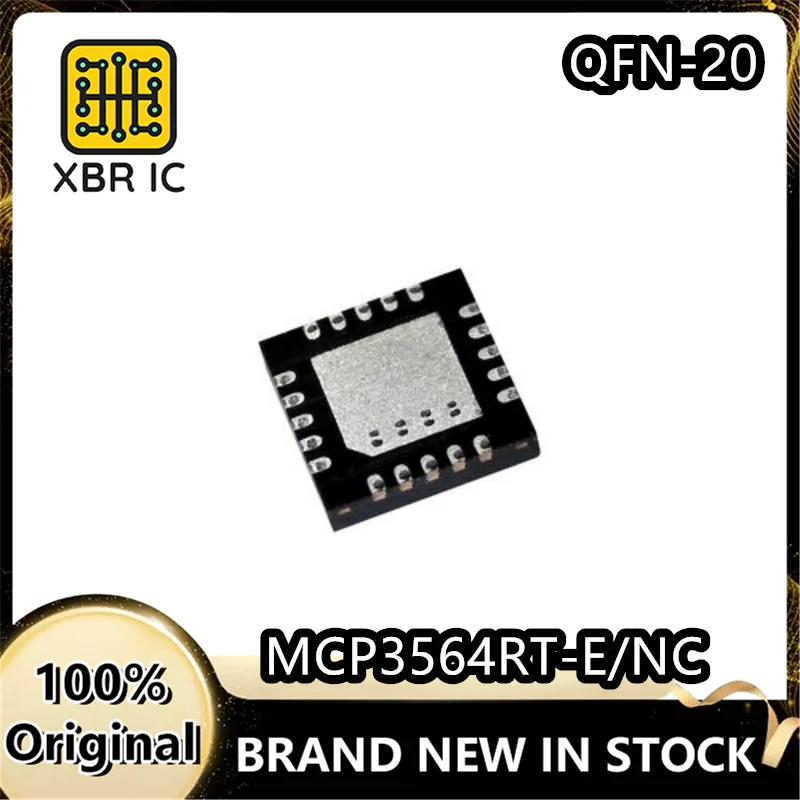 (2/10 Pieces) MCP3564RT-E/NC MCP3564 UQFN-20-EP (3x3) Analog-to-Digital Converter Chip ADC Brand New Original In Stock