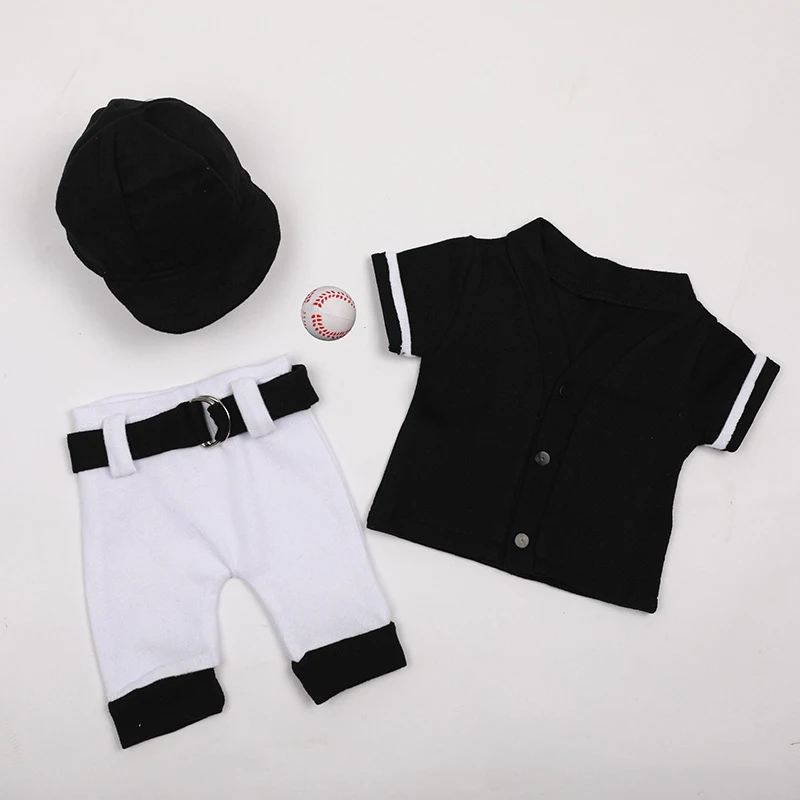 ❤️Newborn Photography Clothing Hat+Top+Pants+Baseball Props 4Pcs/set Studio Baby Photo Accessories Clothes Outfits Fotografia image 4