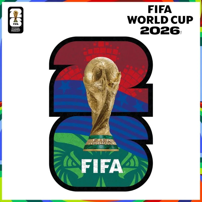 FIFA World Cup Host Country Trophy Theme 300PCS Wooden Jigsaw Puzzle Football Match with Gift Box DIY Decor Gift for Soccer Fans