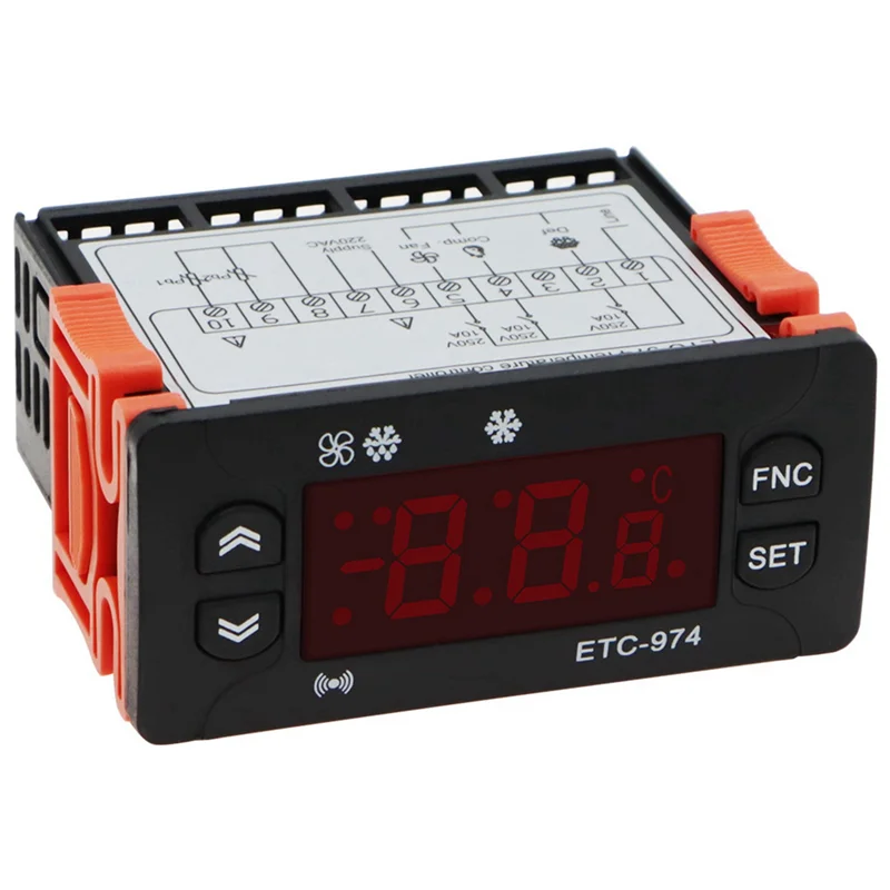 

ABRW-8X ETC-974 Digital Temperature Controller Microcomputer Thermostats Thermostat Refrigeration Alarm 220V NTC Sensor