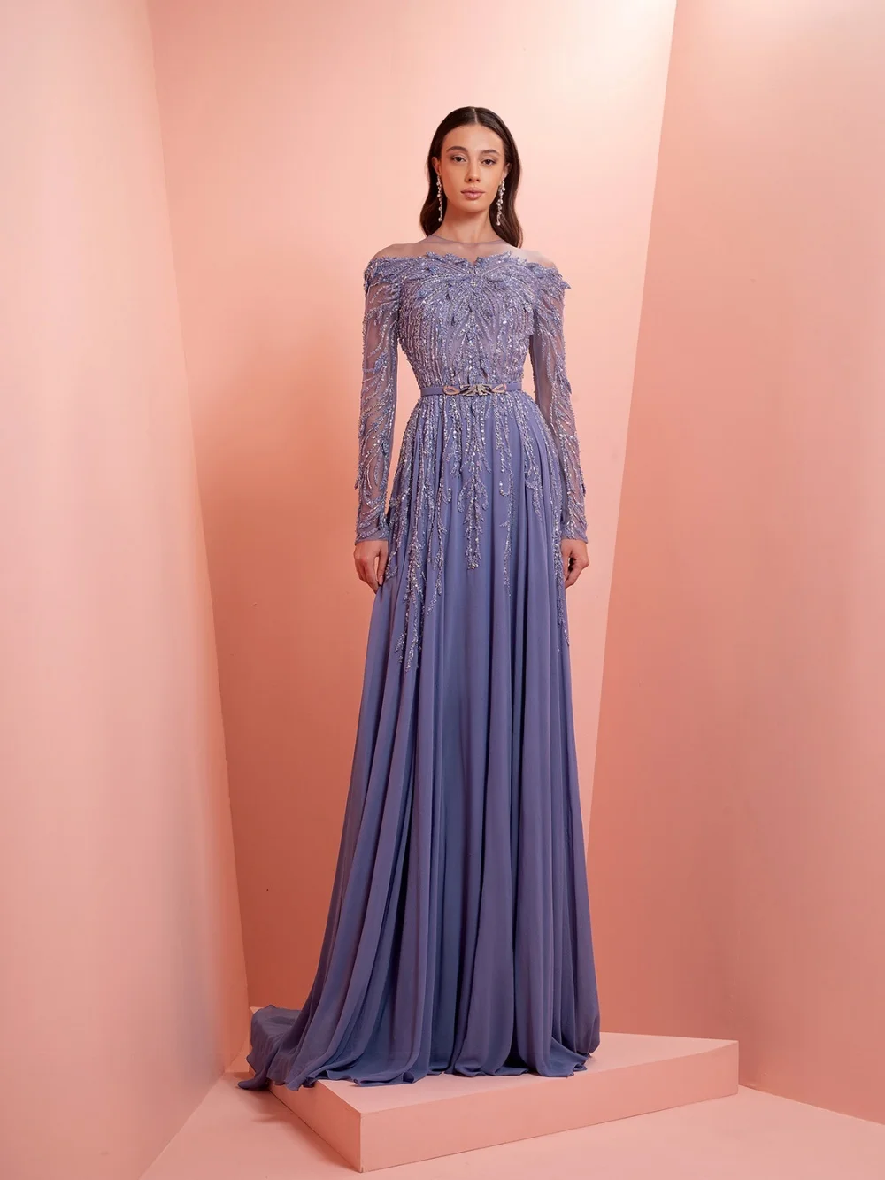 Elegancka suknia wieczorowa GraceProm z prześwitującym dekoltem, suknia na dywan z cekinami, fantastyczna suknia na przyjęcie w kształcie litery A, długa do podłogi, فساتين سهر