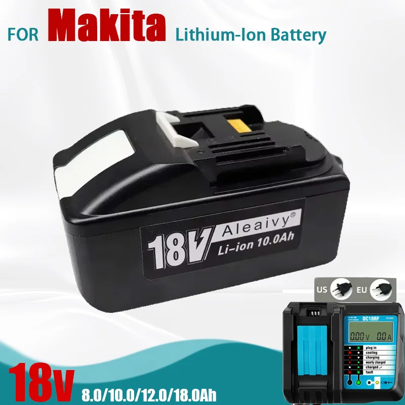 

Replacement 18V Battery 10.0Ah 8.0Ah 21700 rechargeable Battery For Makita BL1850 BL1840 18Volt Cordless Power Tools Batteries