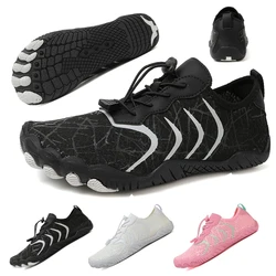 aqua Shoes Men Women Barefoot Five Fingers Aqua Swimming Shoes Breathable Hiking Wading Beach Outdoor Upstream Sneakers New