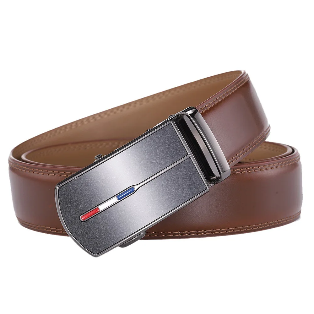 

Модный мужской кожаный ремень с автоматической пряжкой для мужчин, повседневный трендовый мужской универсальный формальный поясной ремень для среднего и молодого возраста