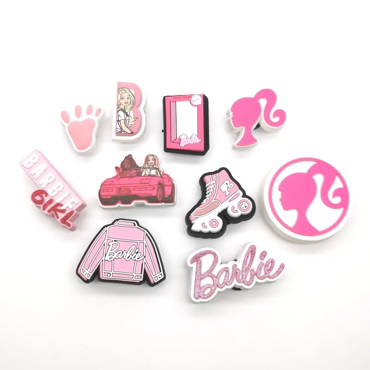 

Miniso Barbie Shoe Accessories Pink Cute Fashion Versatile Accessories New Originality DIY Dopamine Removable Shoe Buckle